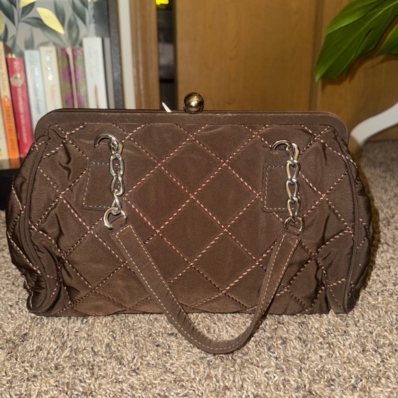 Vera Bradley Brown Quilted Mini Bag - Picture 4 of 7